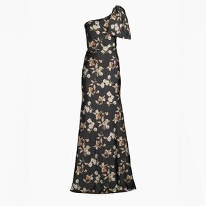 Sachin + Babi Aubrey floral one shoulder gown